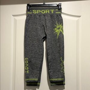 Sporty Gray and Green Women's Capris